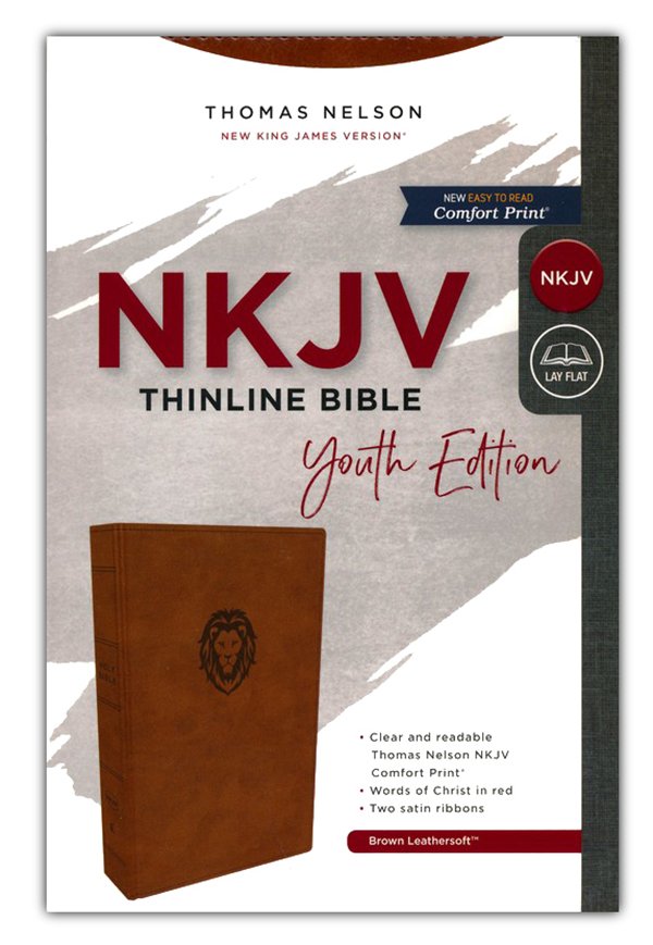 NKJV Thinline Comfort Print Youth Bible--Leathersoft