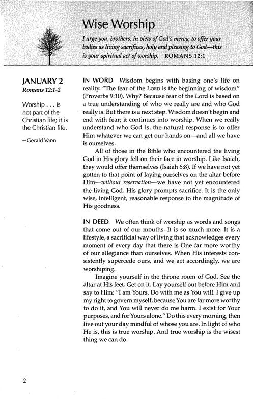 The One Year Walk with God Devotional Leatherlike