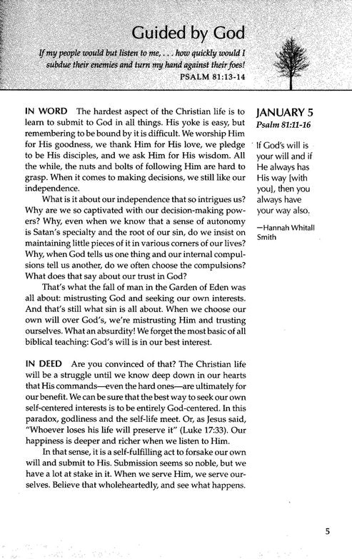 The One Year Walk with God Devotional Leatherlike