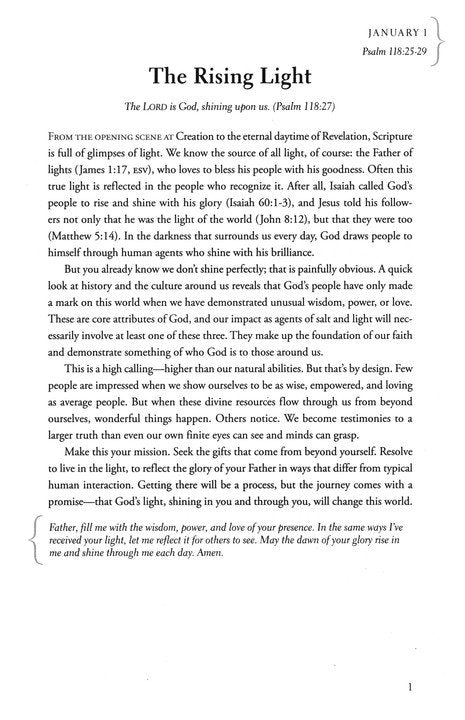 The One Year Shine Your Light Devotional: 365 Inspirations on Living Out God's Love and Your Calling By: Chris Tigreen