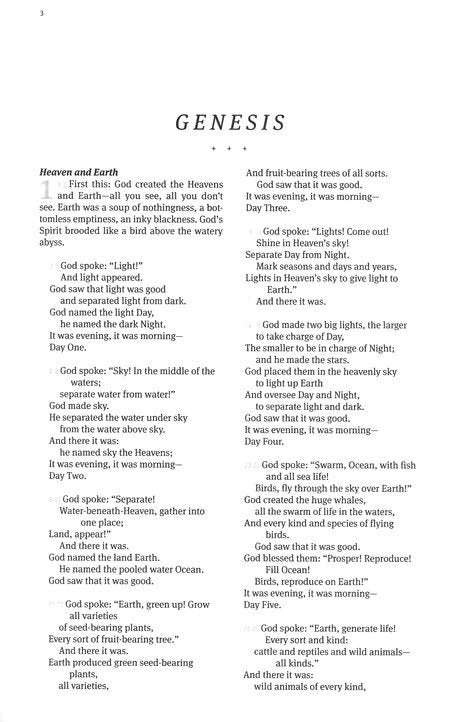 The Message Prayerful Reading Bible, Softcover