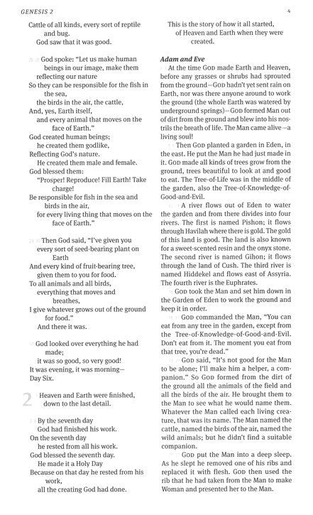 The Message Prayerful Reading Bible, Softcover