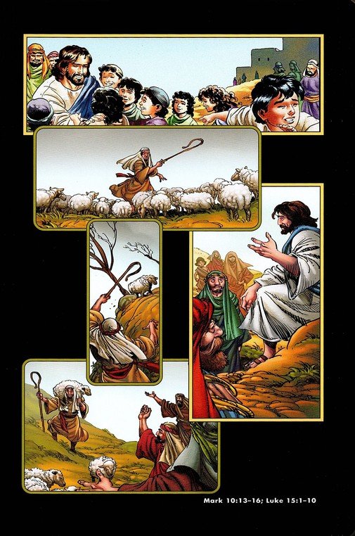 The Action Bible Study Bible ESV, Leathersoft, Blue, Full Color, Leathersoft