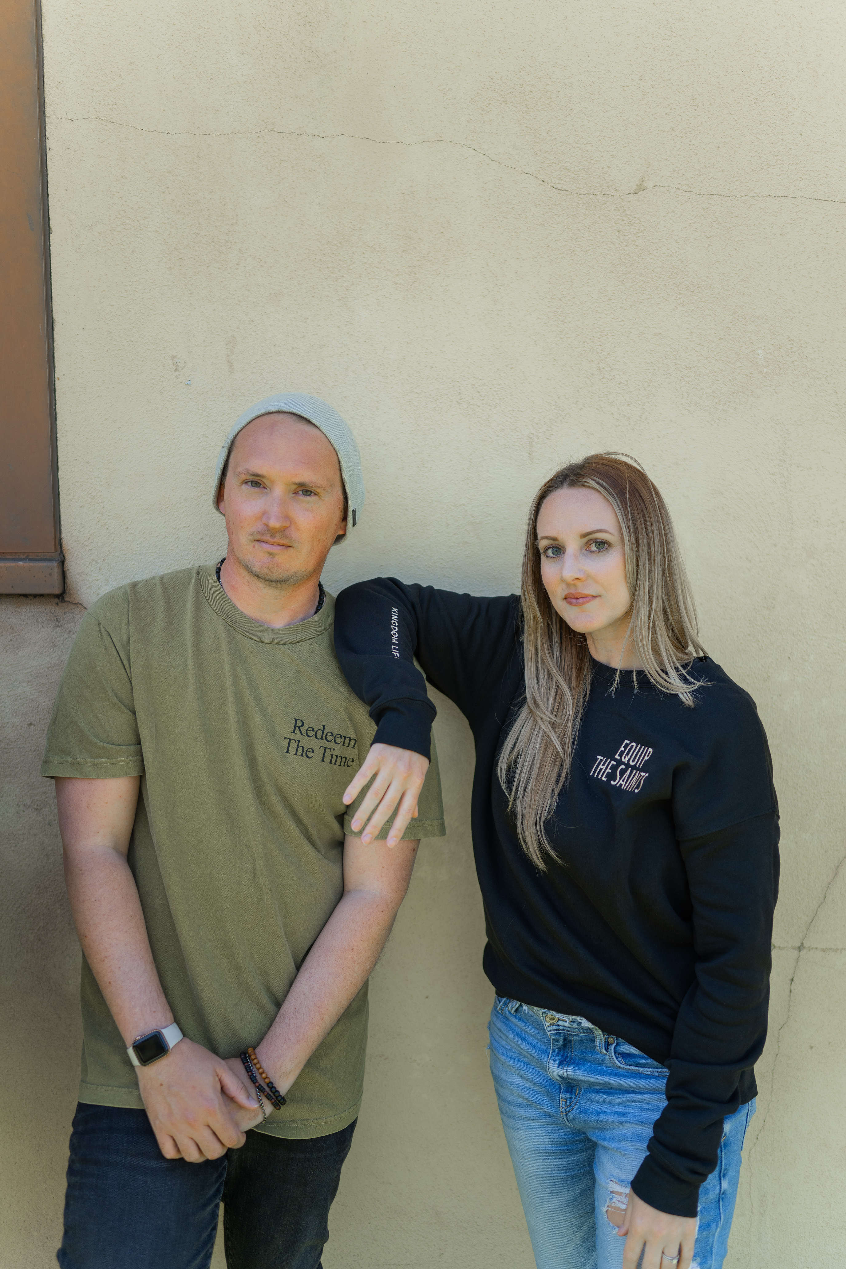 Equip the Saints Embroidered Black Crewneck