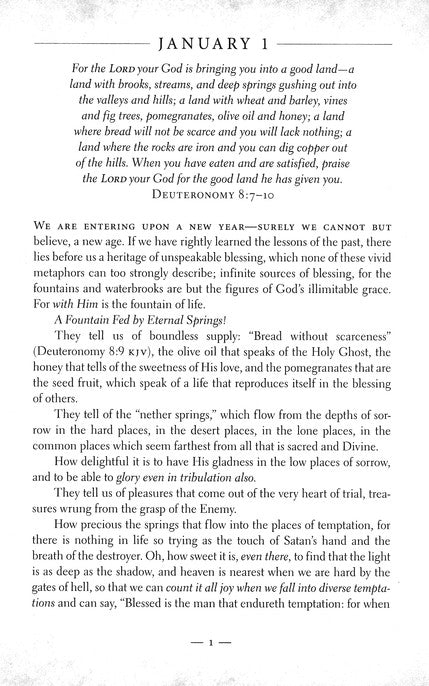 Springs in the Valley: 365 Daily Devotional Readings Paperback – L. B. E. Cowman