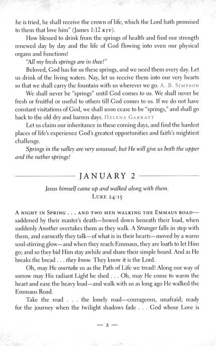 Springs in the Valley: 365 Daily Devotional Readings Paperback – L. B. E. Cowman