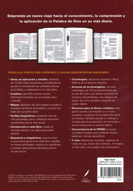 Biblia de Estudio Del Diario Vivir RVR 1960, Enc. Dura (RVR 1960 Life Application Study Bible, Hardcover)
