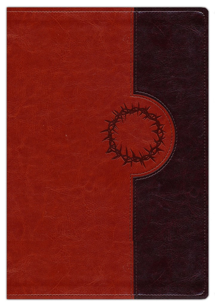 Biblia de estudio del diario vivir NTV, letra grande (Letra Roja, Senti Piel, Café/Café claro) (Spanish Edition) (Spanish) Imitation Leather