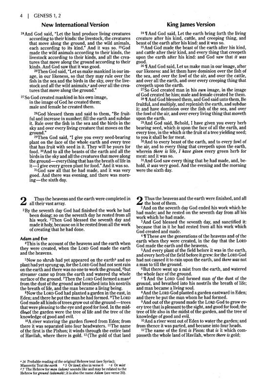 Classic Comparative Side-by-Side Bible (NIV, KJV, NASB, Amplified)