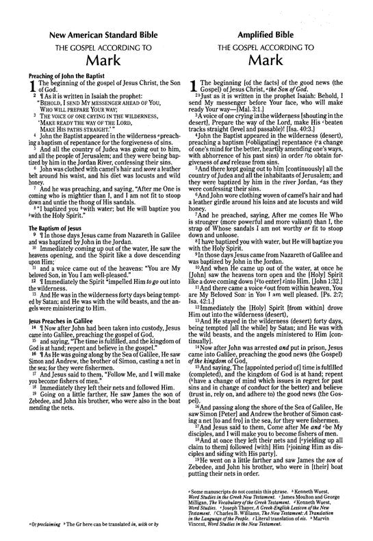 Classic Comparative Side-by-Side Bible (NIV, KJV, NASB, Amplified)