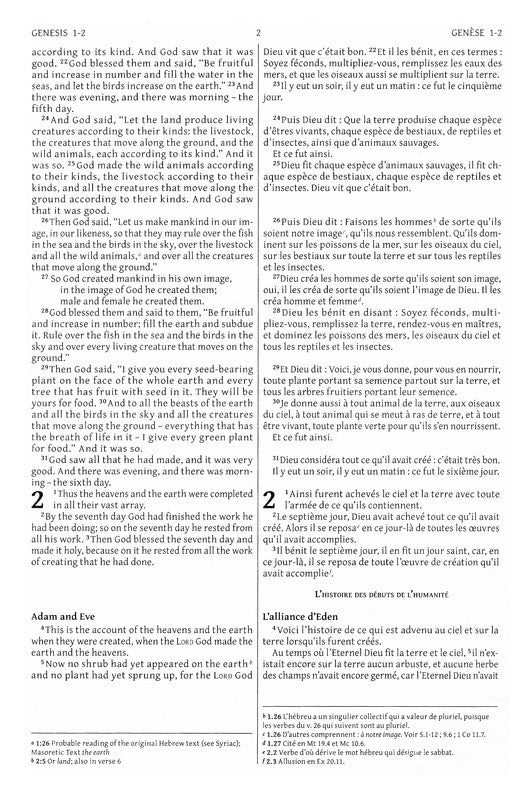 Semeur, NIV, French/English Bilingual Bible, Paperback