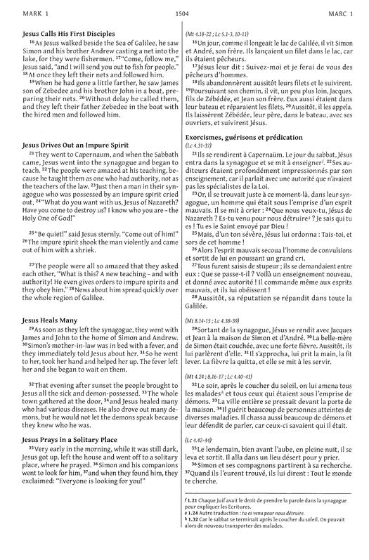 Semeur, NIV, French/English Bilingual Bible, Paperback