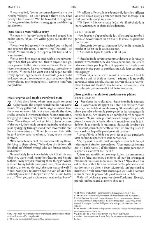 Semeur, NIV, French/English Bilingual Bible, Paperback