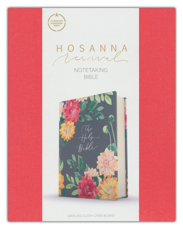 CSB Notetaking Bible, Hosanna Revival Edition--cloth over boards, dahlias