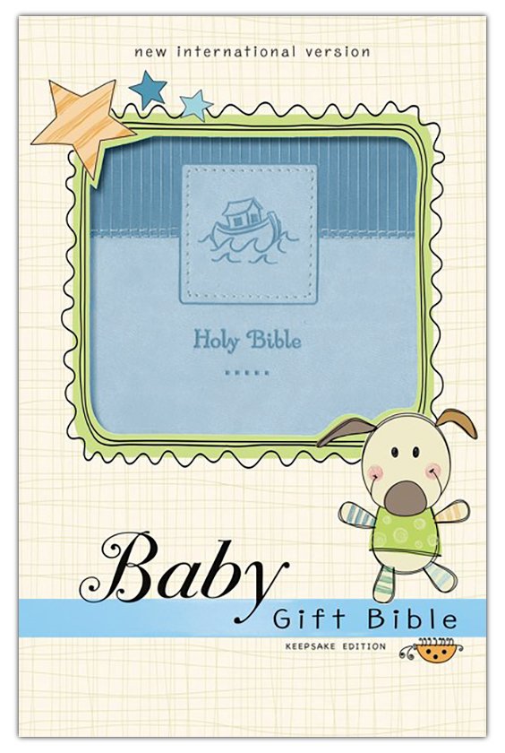NIV, Baby Gift Bible, Holy Bible, Leathersoft, Blue, Red Letter Edition, Comfort Print: Keepsake Edition Leather Bound