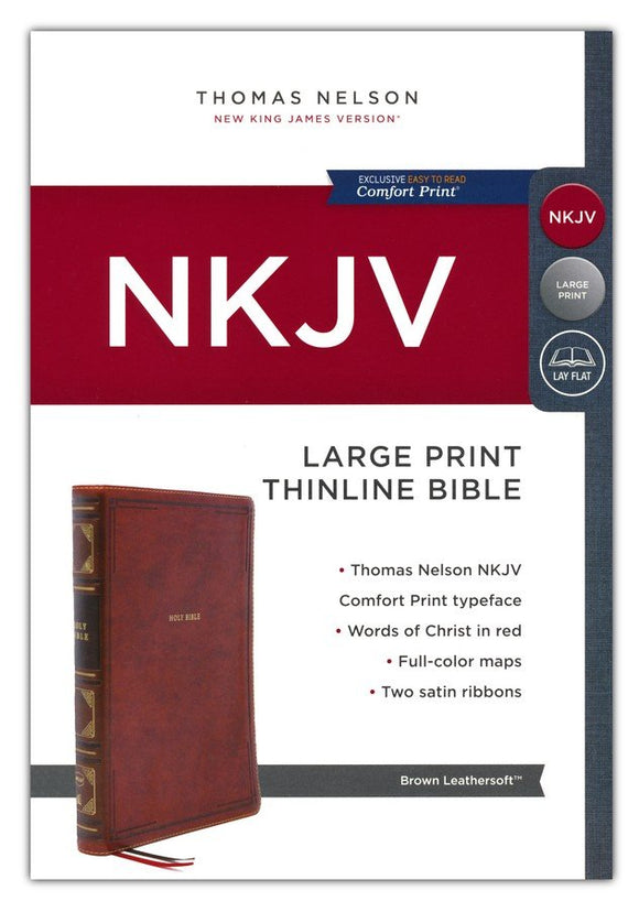 NKJV - Thinline Bible, Large Print, Leathersoft