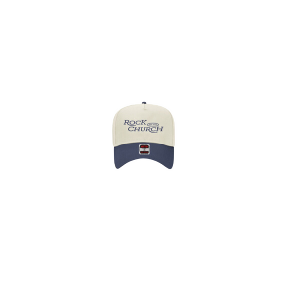 Rock Church Est. 2020 Khaki/Navy Baseball Hat