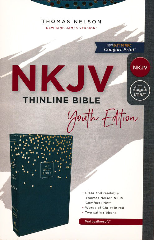 NKJV, Thinline Bible Youth Edition, Leathersoft, Teal, Comfort Print