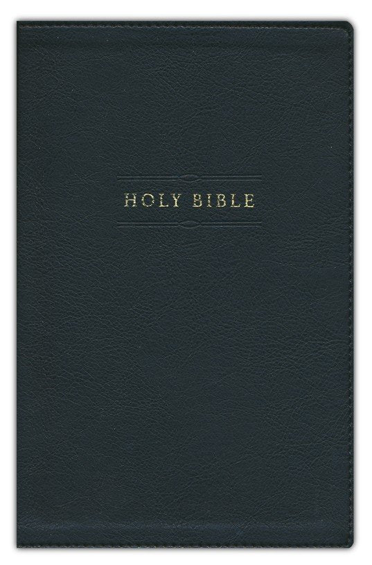 NKJV Holy Bible Personal Size Large Print Reference Bible, Comfort Print--leathersoft, black