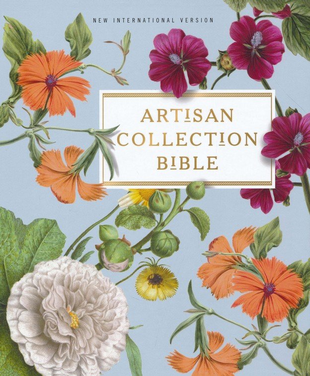 NIV Artisan Collection Bible, Comfort Print--soft leather-look, blue floral