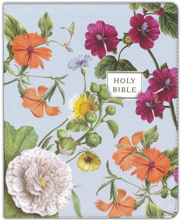 NIV Artisan Collection Bible, Comfort Print--soft leather-look, blue floral