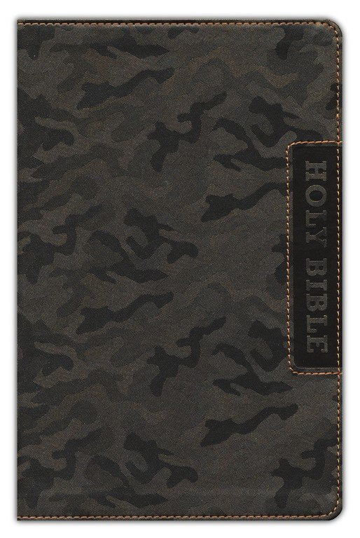 NIV Boys' Bible Comfort Print Bible--soft leather-look, brown camo (indexed)