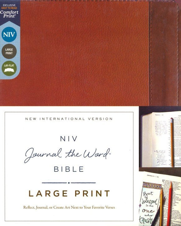 NIV Journal the Word Bible, Comfort Print--soft leather-look, brown, large print
