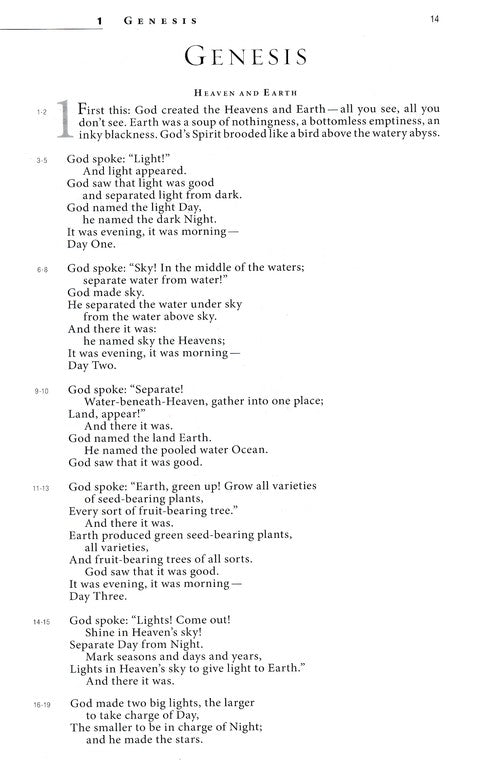 Message Slimline Bible--soft leather-look, brown By: Eugene H. Peterson