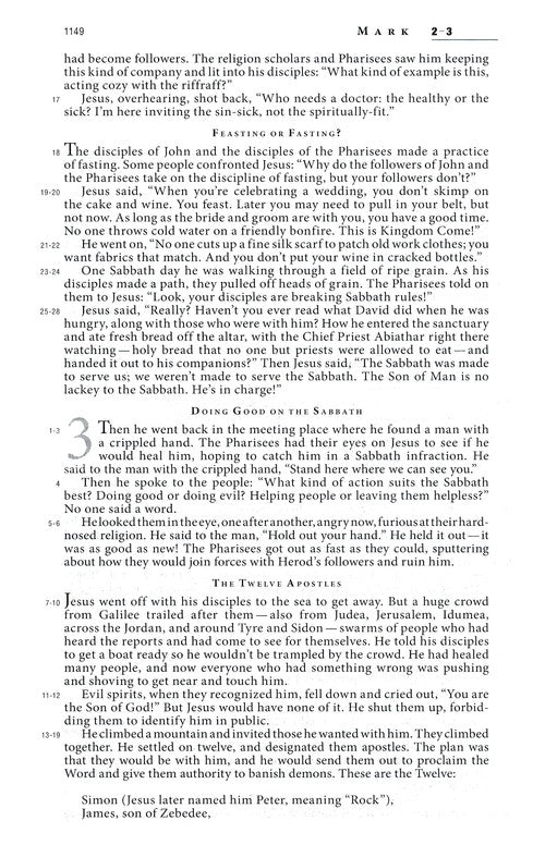 Message Slimline Bible--soft leather-look, brown By: Eugene H. Peterson