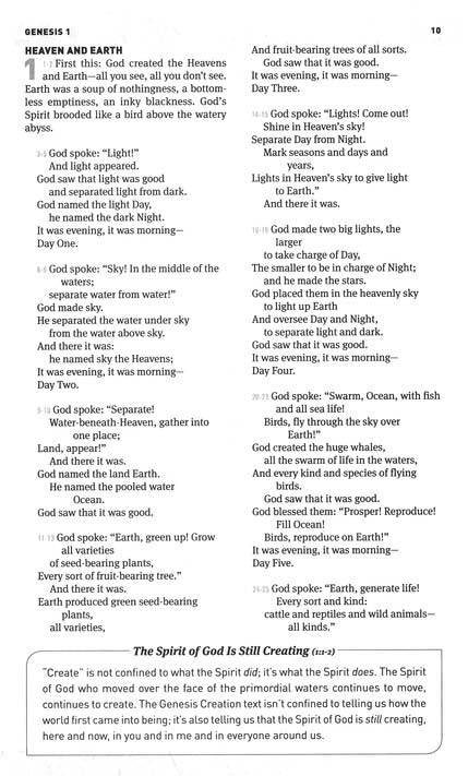The Message Devotional Bible LeatherLike, Brown By: Eugene H. Peterson