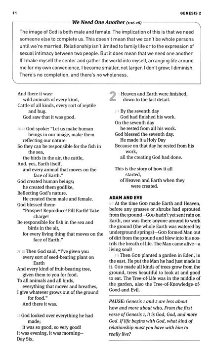 The Message Devotional Bible LeatherLike, Brown By: Eugene H. Peterson
