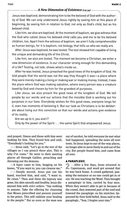 The Message Devotional Bible LeatherLike, Brown By: Eugene H. Peterson