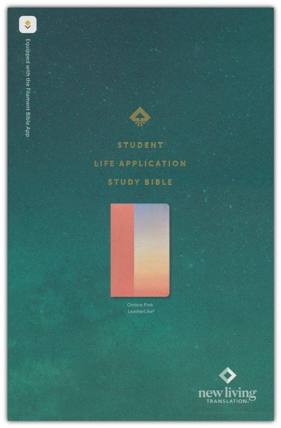 NLT Student Life Application Study Bible, Filament Enabled-LeatherLike, Ombre Pink, Red Letter (Copy)