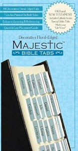 Majestic Bible Tabs Blue Floral