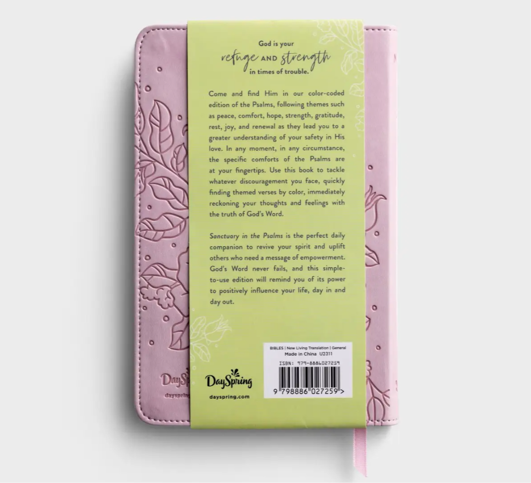 Sanctuary in the Psalms - NLT Scripture Book- Pink