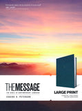The Message, Large Print Edition: Deluxe Charcoal Linen Hardcover
