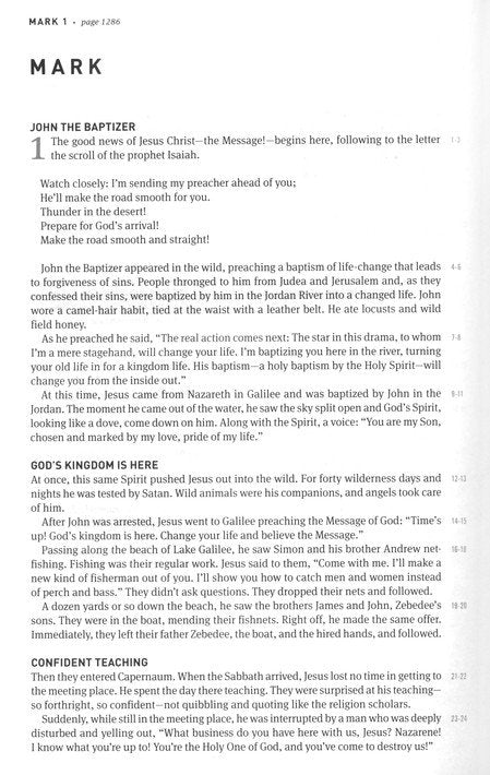 The Message Student Bible (Hardcover) By: Eugene H. Peterson