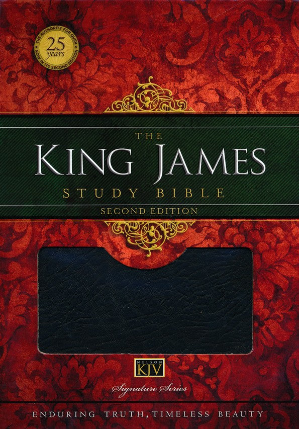 King James Study Bible, Second Edition, Bonded Leather, Black