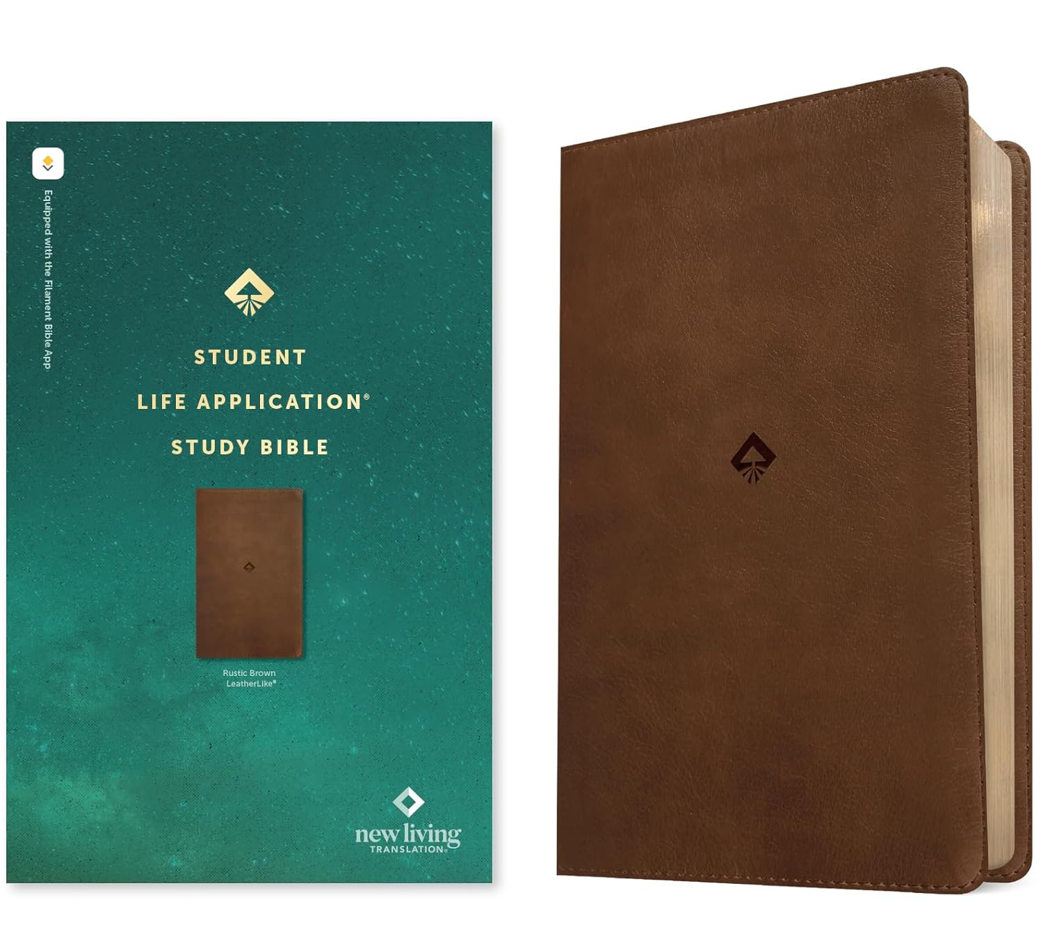 NLT Student Life Application Study Bible, Filament Enabled-LeatherLike, Rustic Brown, Red Letter