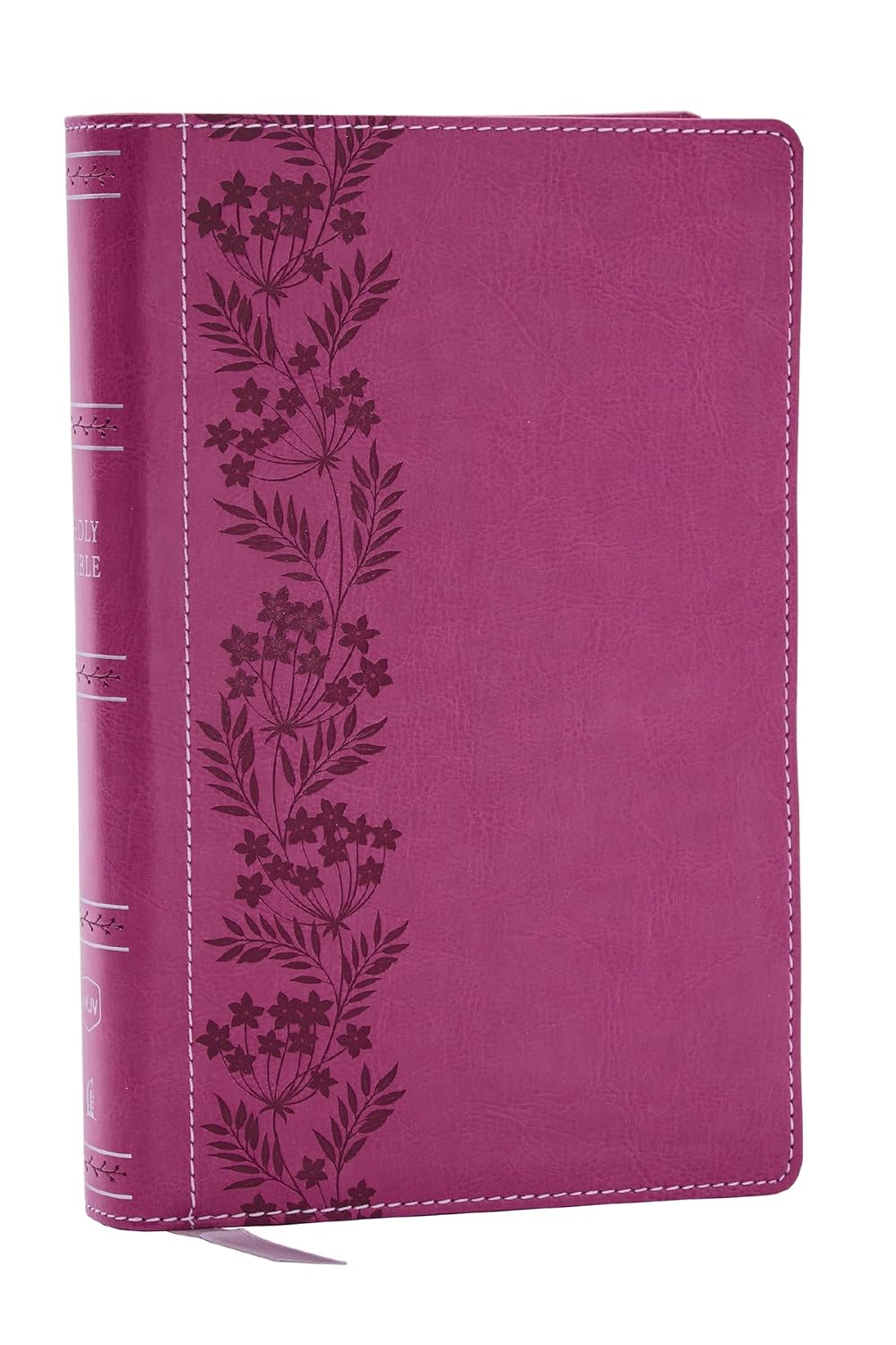 NKJV Personal Size Large Print Bible , Pink Leathersoft, Red Letter, Comfort Print