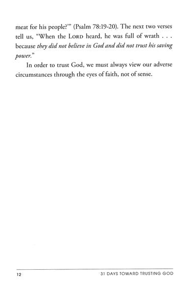 31 Days Toward Trusting God By: Jerry Bridges
