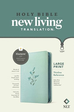 NLT Large Print Thinline Reference Zipper Bible, Filament Enabled