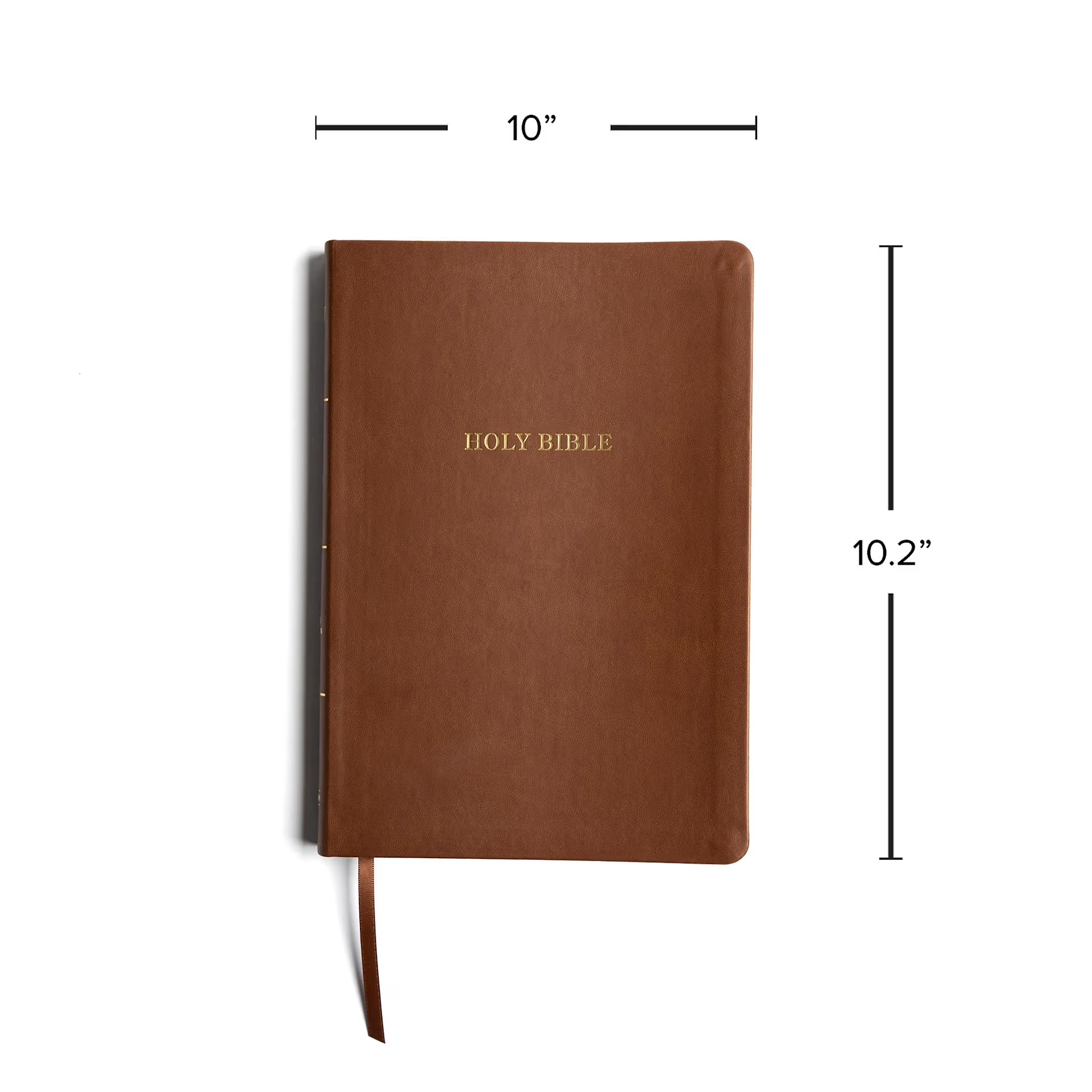 KJV Large Print Thinline Bible, Value Edition, Brown LeatherTouch
