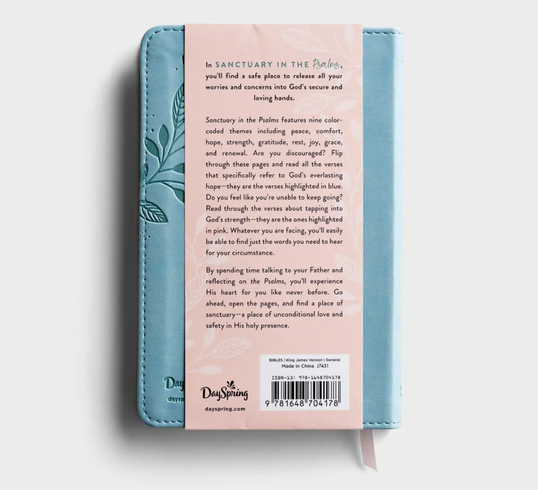 Sanctuary in the Psalms - KJV Scripture Book- Blue