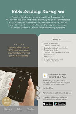 NLT Personal Size Giant Print Bible, Filament Enabled Blue