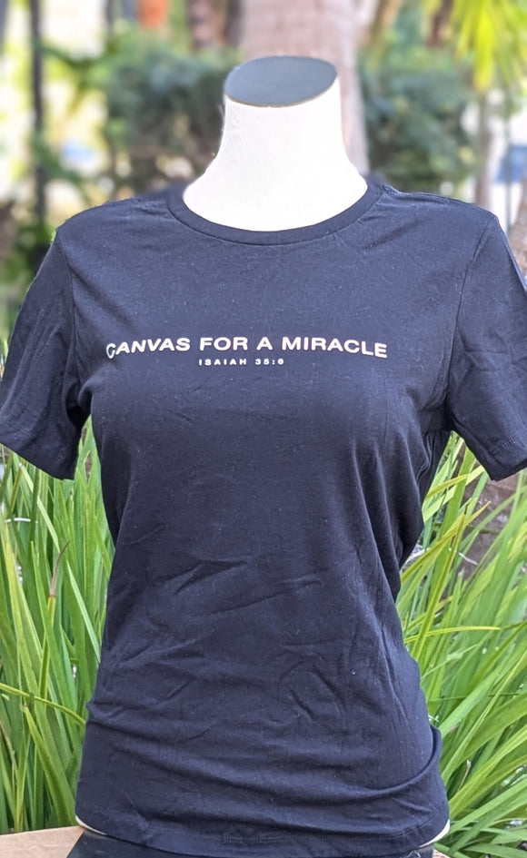 Canvas For A Miracle T Shirt Black Women's sizes