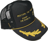 "Restore The Priesthood" Nautical Brim Black Foam Trucker