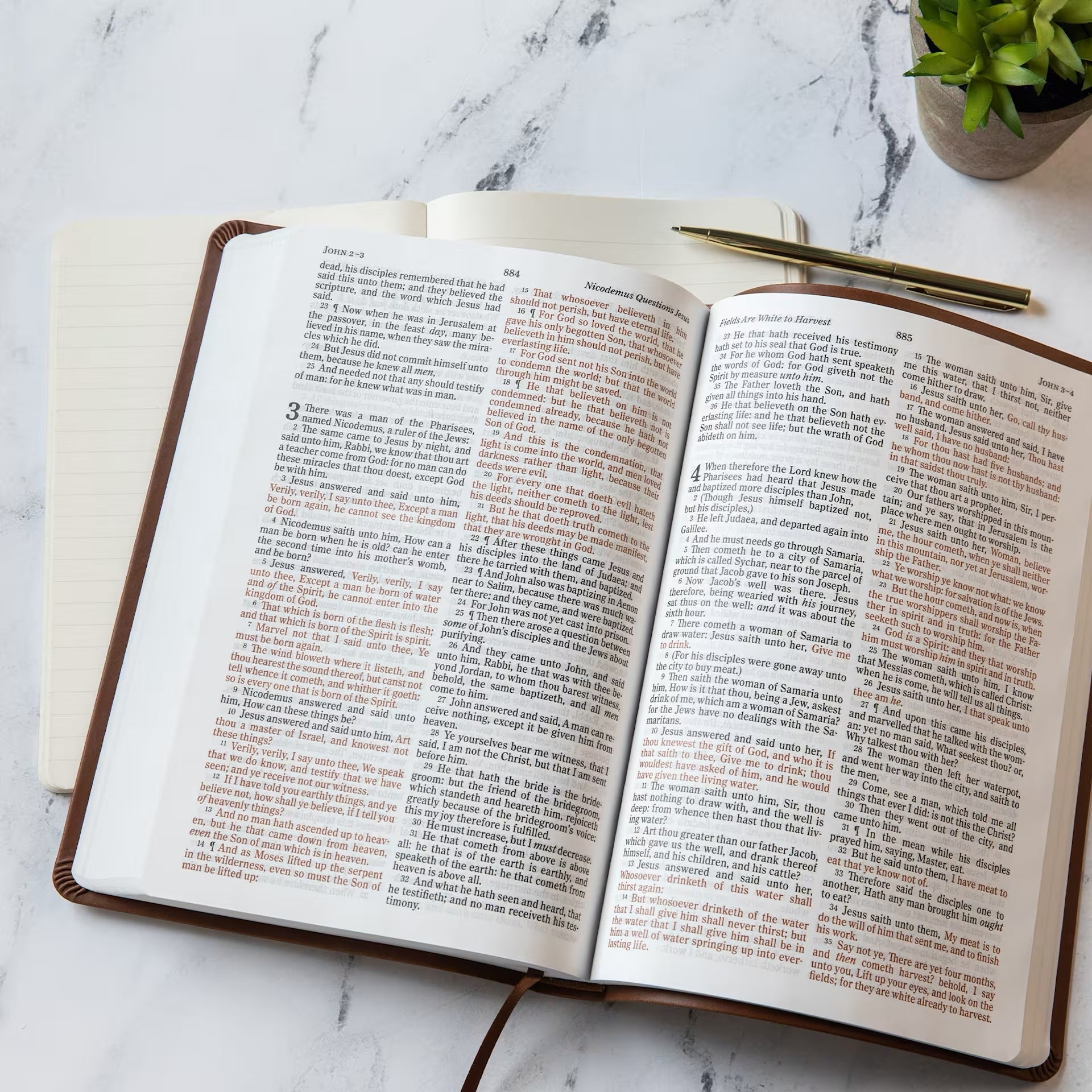 KJV Large Print Thinline Bible, Value Edition, Brown LeatherTouch