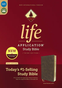NIV Life Application Study Bible, Third Edition--bonded leather, brown