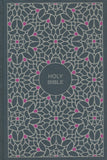 NKJV Thinline Bible Large Print, Gray and Pink, Hardcover
